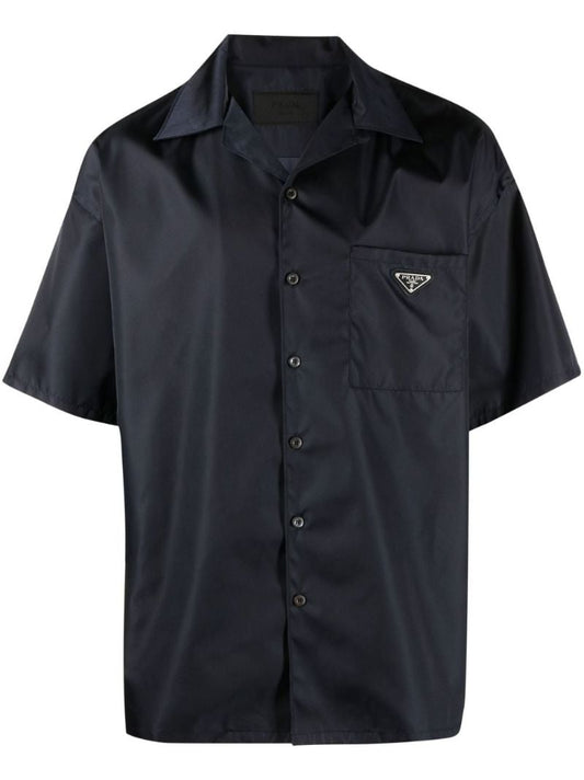 Blue Triangle Logo Short Sleeve Shirt