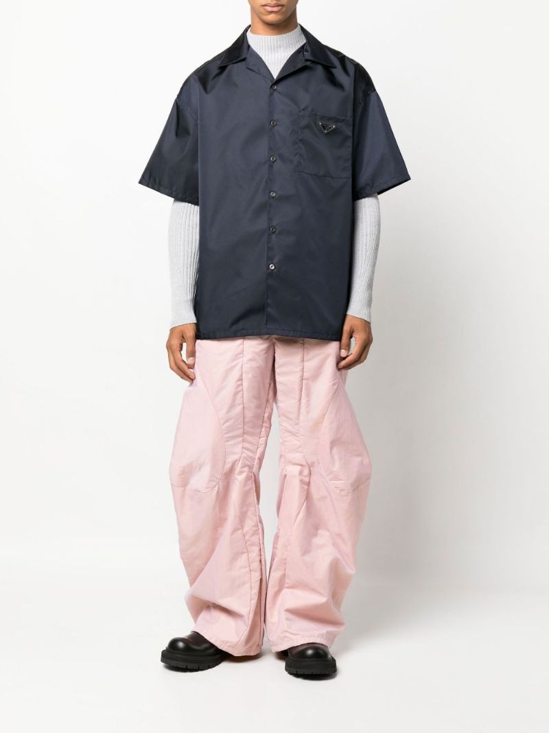 Blue Triangle Logo Short Sleeve Shirt
