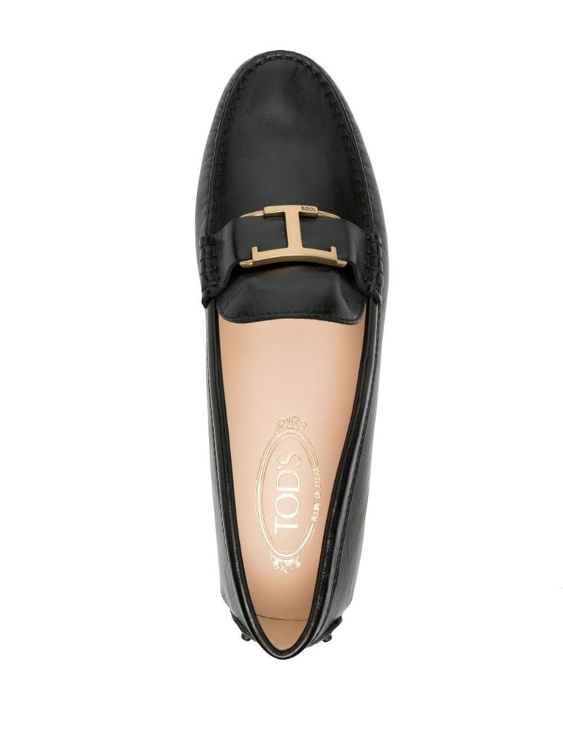 Black Gommino Leather Driving Shoes