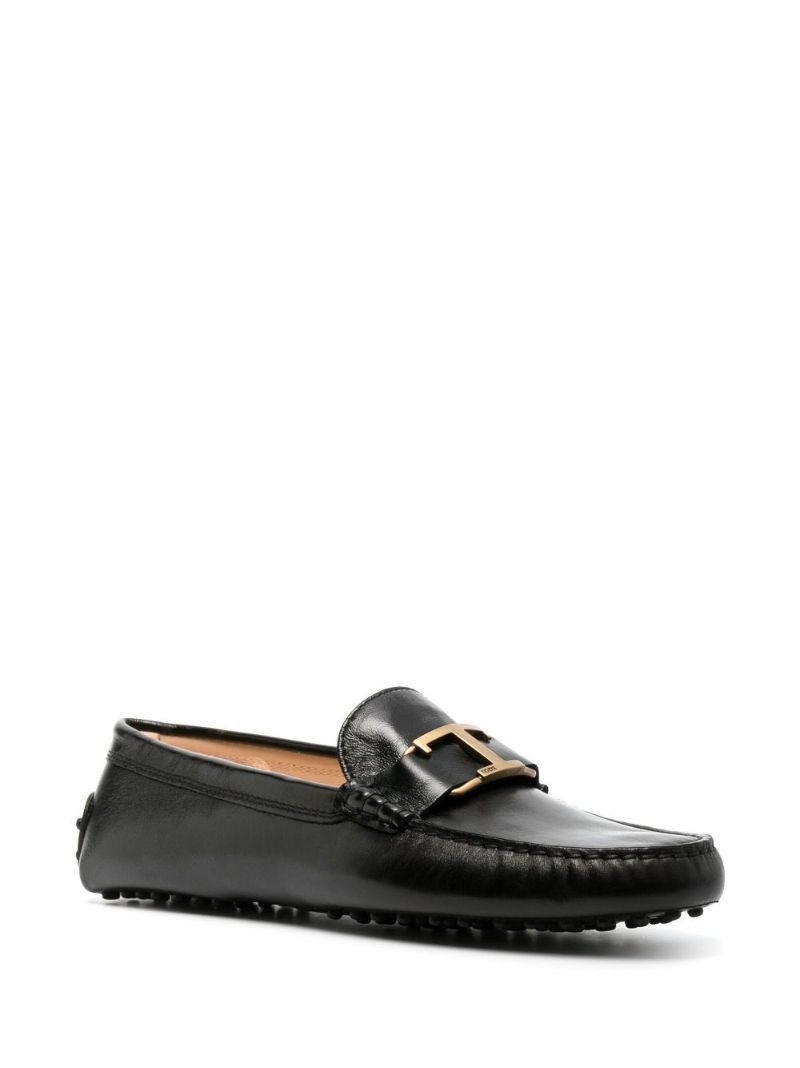 Black Gommino Leather Driving Shoes