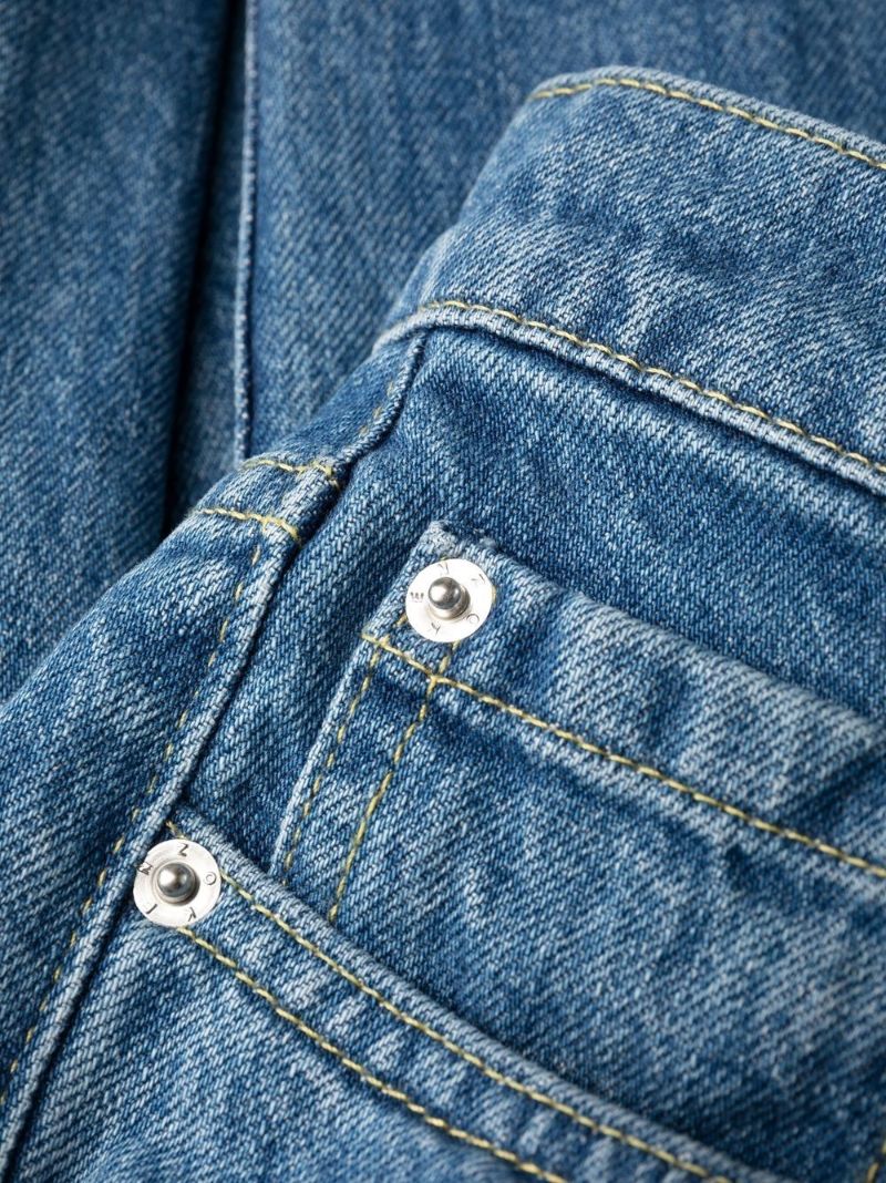 Blue High-rise Straight-leg Jeans
