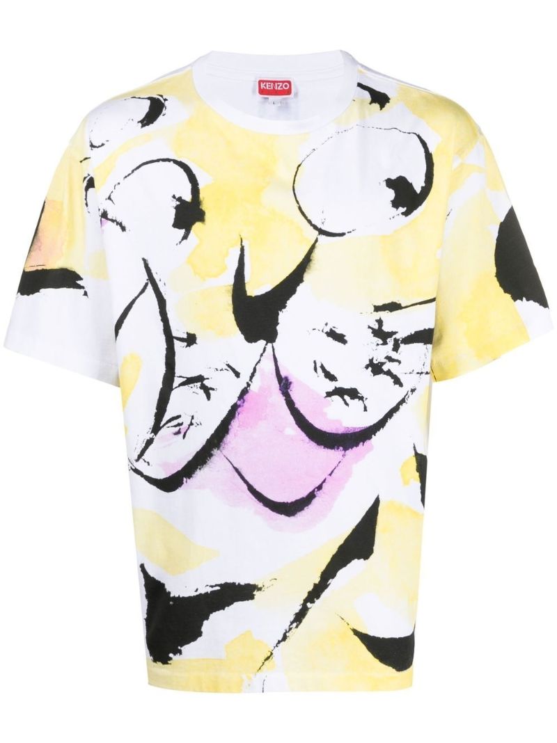 White Akae Smiling Tiger T-shirt
