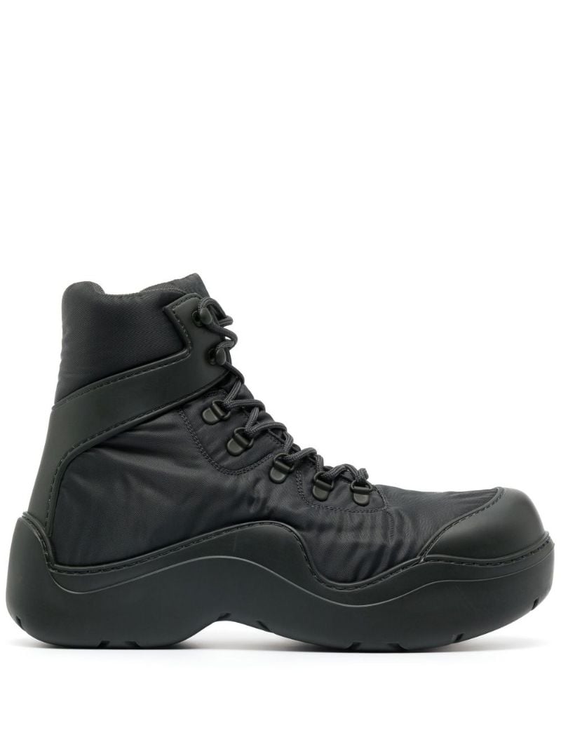 Green Puddle Bomber Ankle Boots