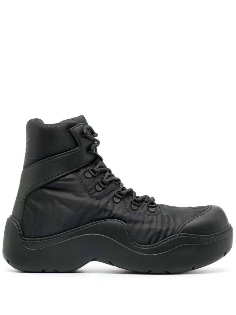 Green Puddle Bomber Ankle Boots