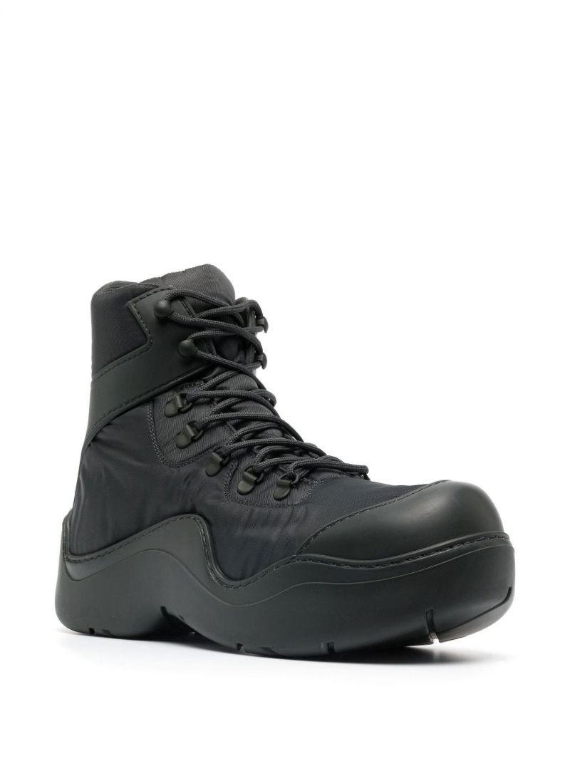 Green Puddle Bomber Ankle Boots