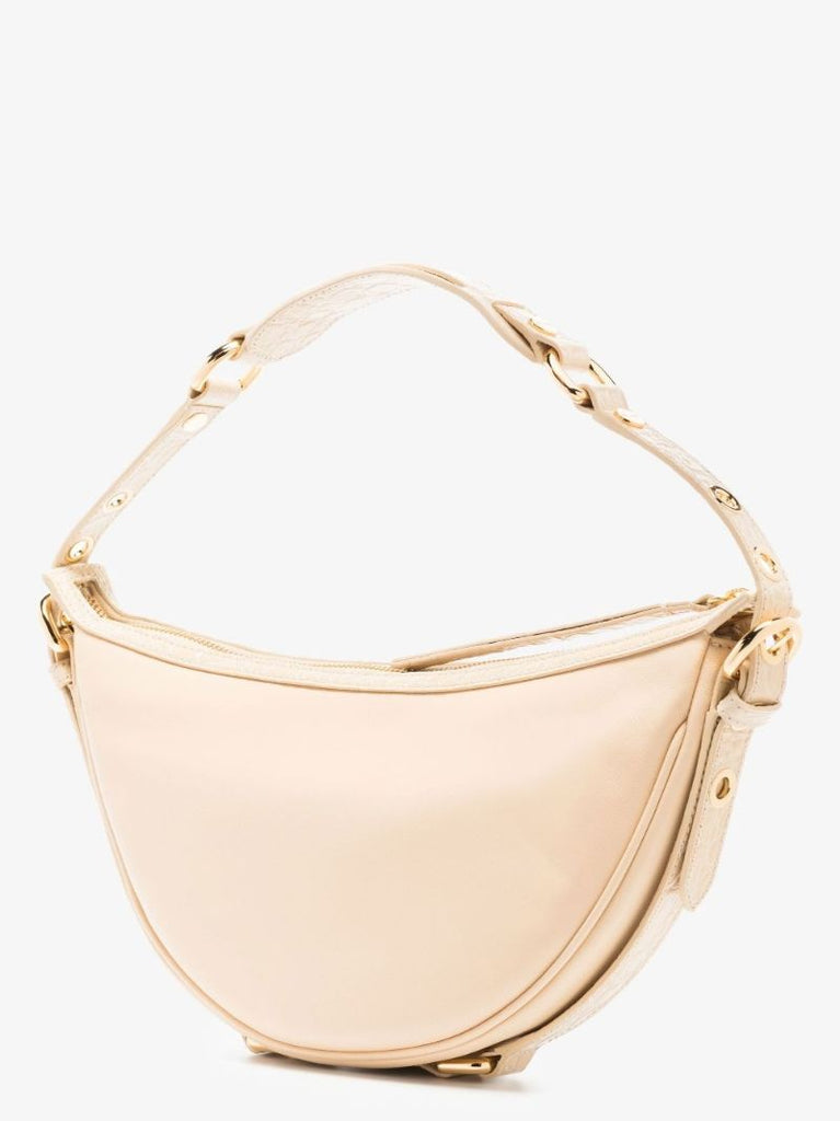 Neutral Gib Leather Shoulder Bag
