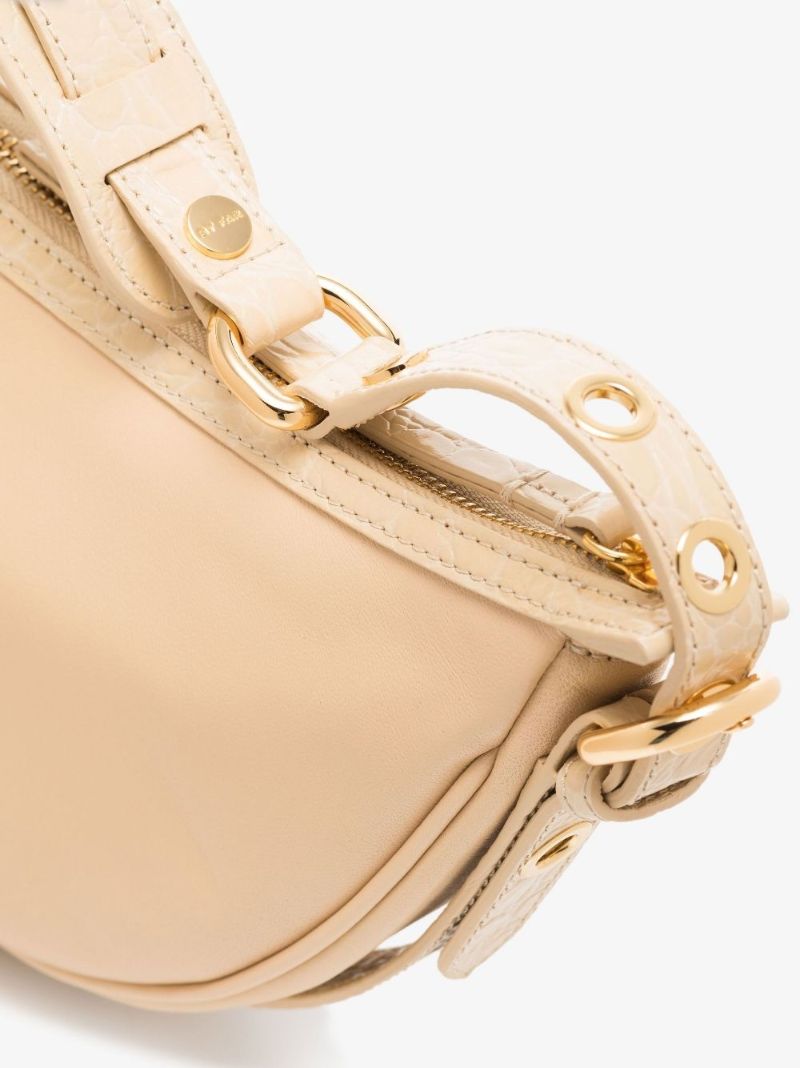 Neutral Gib Leather Shoulder Bag