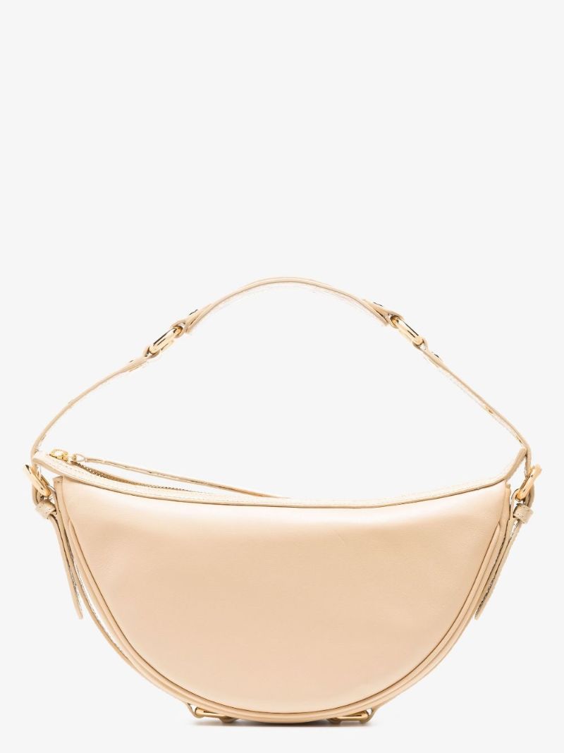 Neutral Gib Leather Shoulder Bag