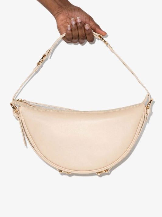 Neutral Gib Leather Shoulder Bag