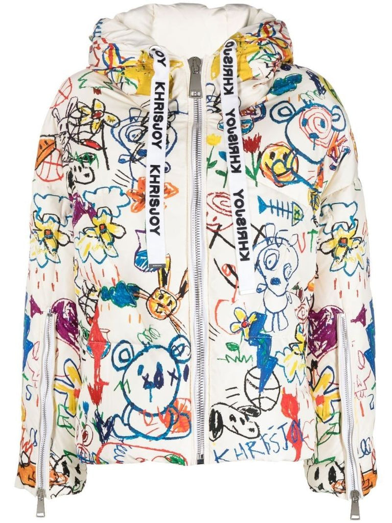Neutral Puff Khris Graffiti Bear Down Jacket