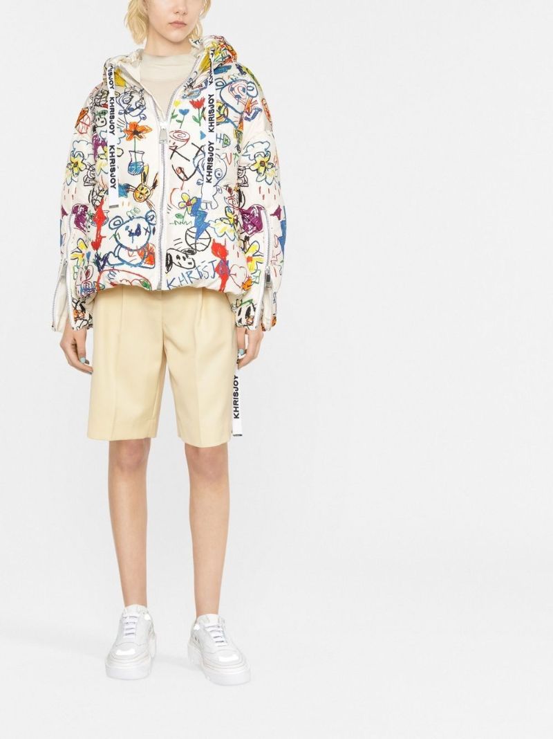 Neutral Puff Khris Graffiti Bear Down Jacket