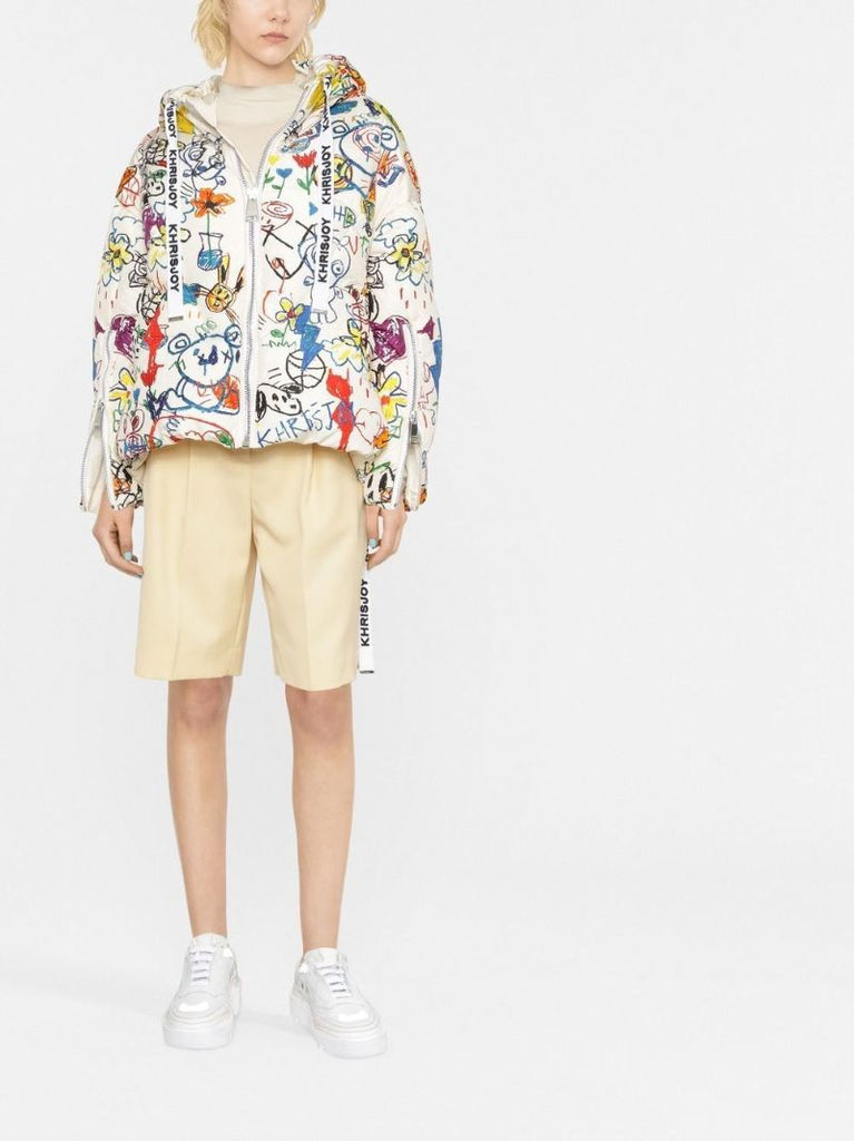 Neutral Puff Khris Graffiti Bear Down Jacket