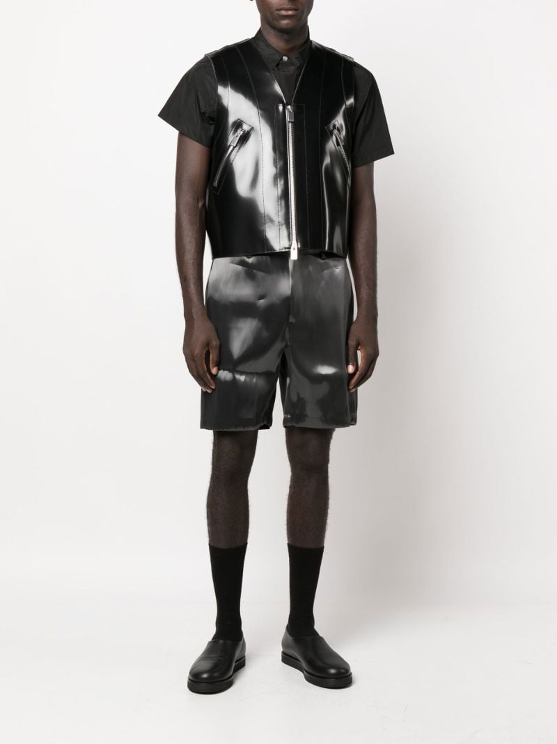 Grey Liquid Metal Shorts
