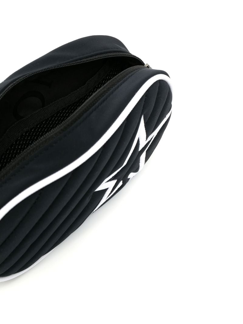 Black Embroidered Logo Belt Bag