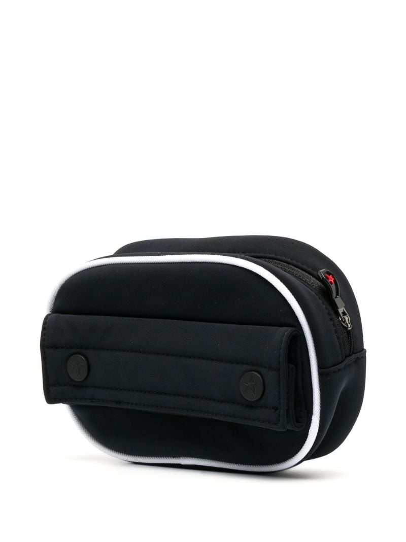Black Embroidered Logo Belt Bag