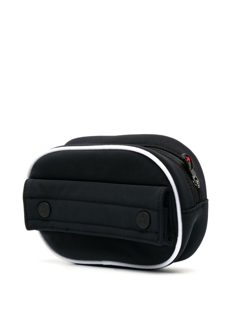 Black Embroidered Logo Belt Bag