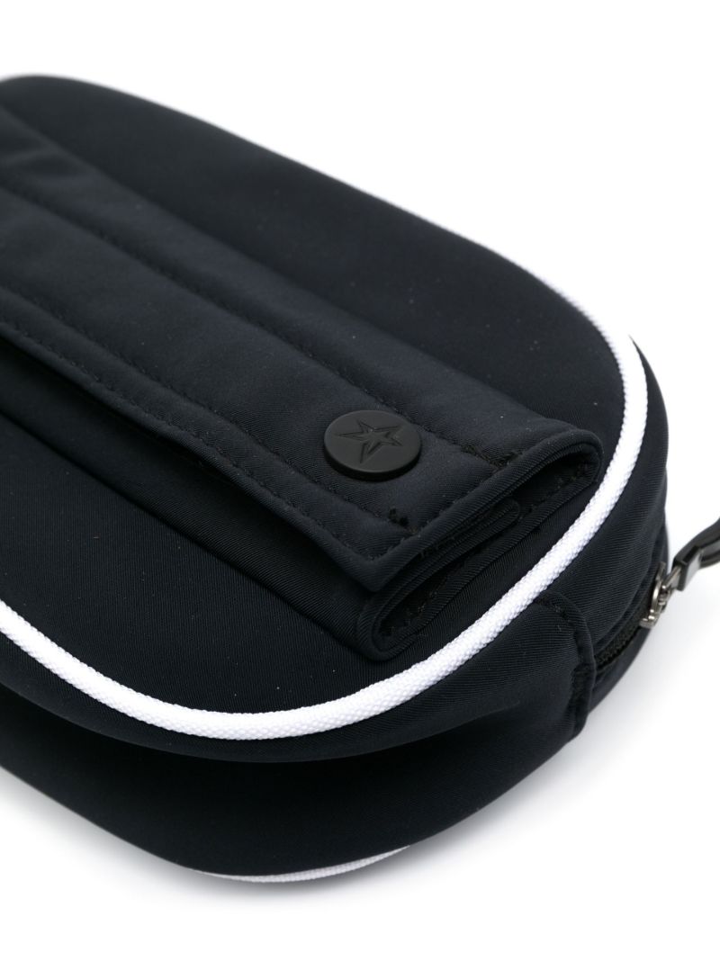 Black Embroidered Logo Belt Bag