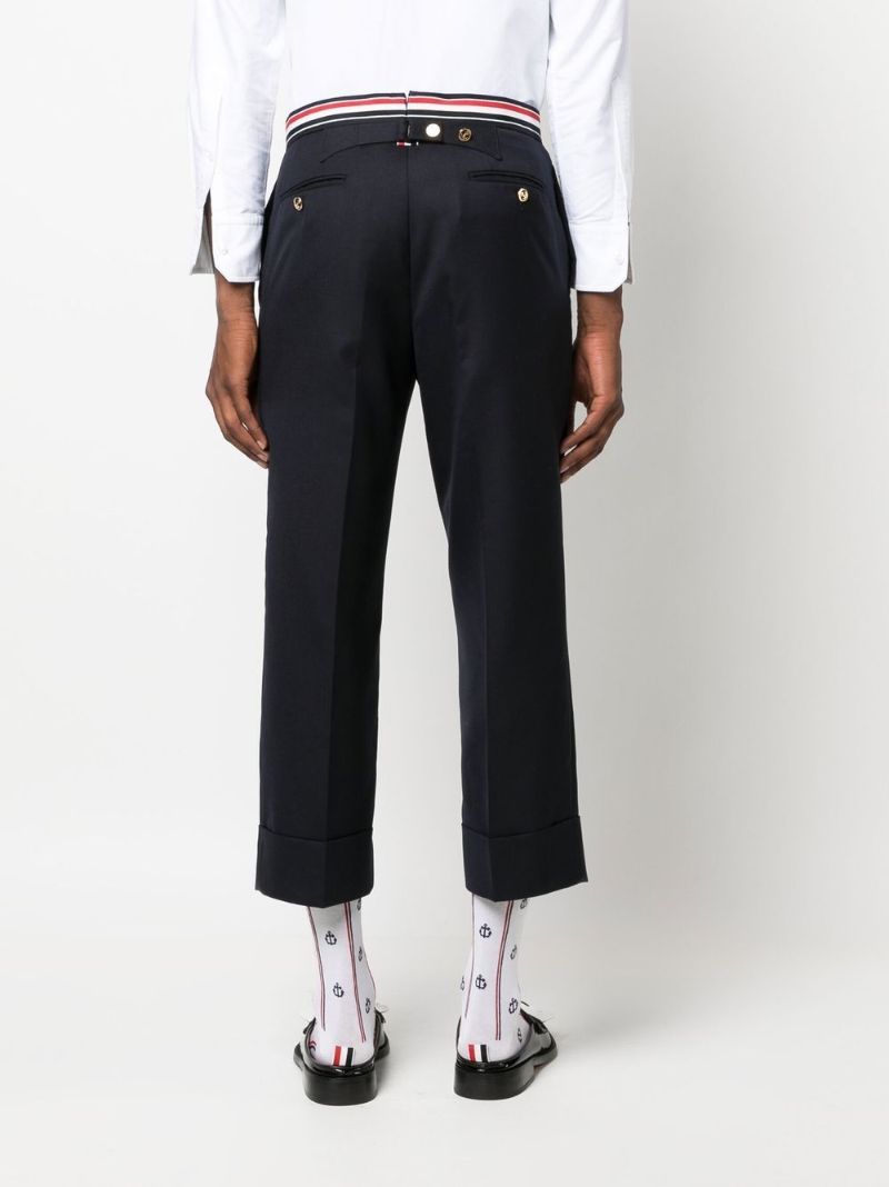 Blue Rwb Stripe Cropped Trousers