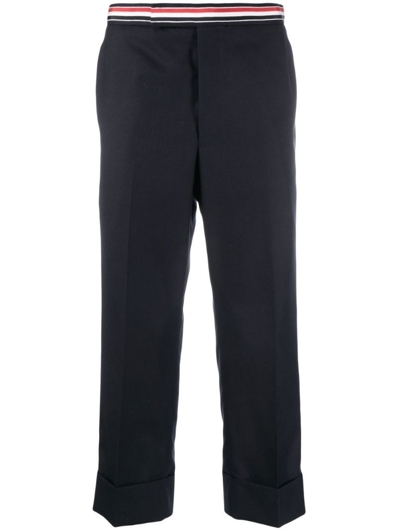 Blue Rwb Stripe Cropped Trousers