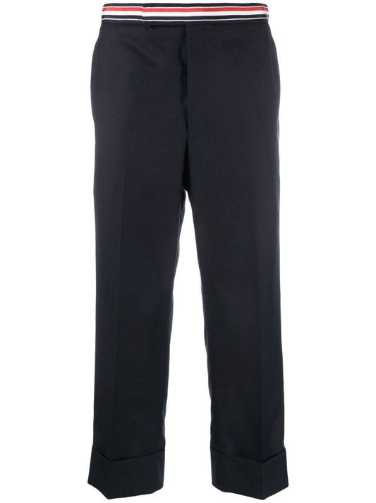Blue Rwb Stripe Cropped Trousers