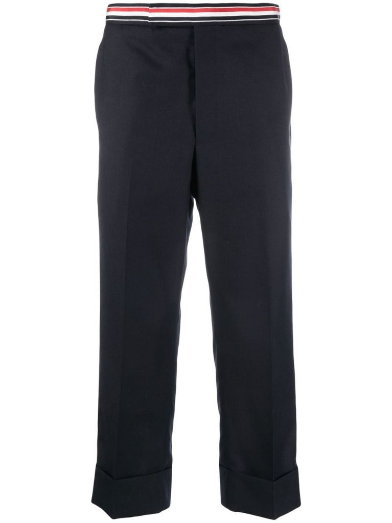 Blue Rwb Stripe Cropped Trousers