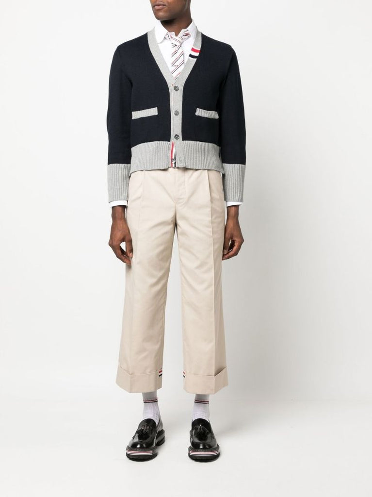 Neutral Rwb Stripe Tailored Trousers