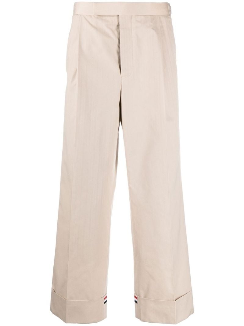 Neutral Rwb Stripe Tailored Trousers