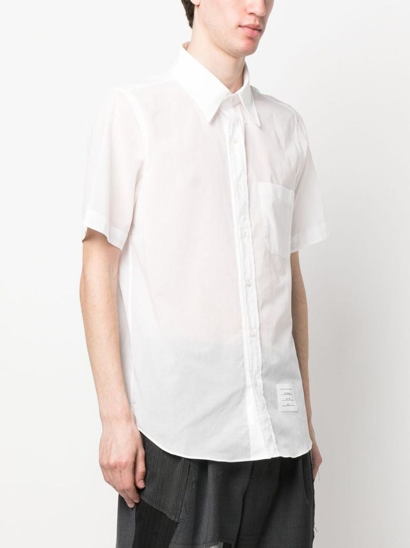 White Short Sleeved Cotton Shirt