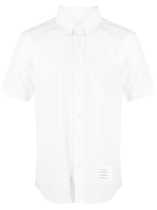 White Short Sleeved Cotton Shirt