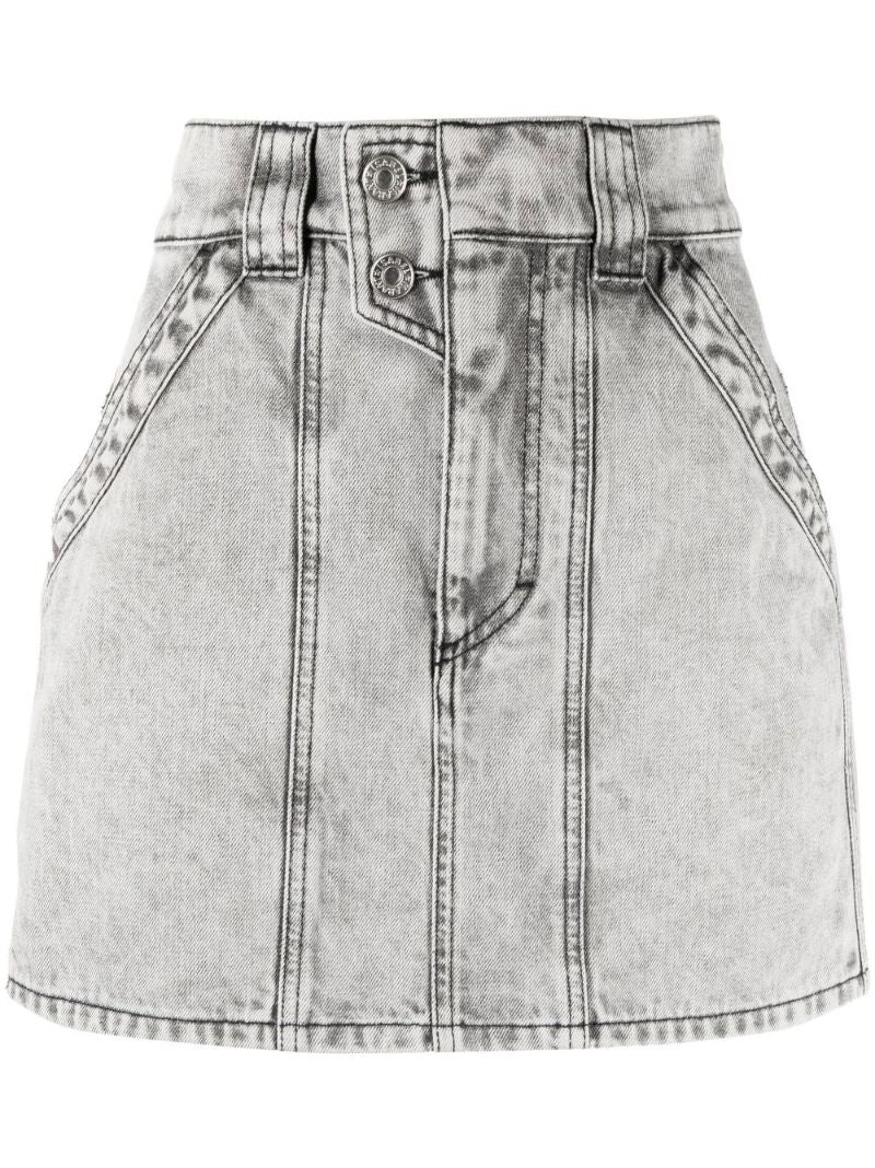 Grey Vicson Denim Mini Skirt