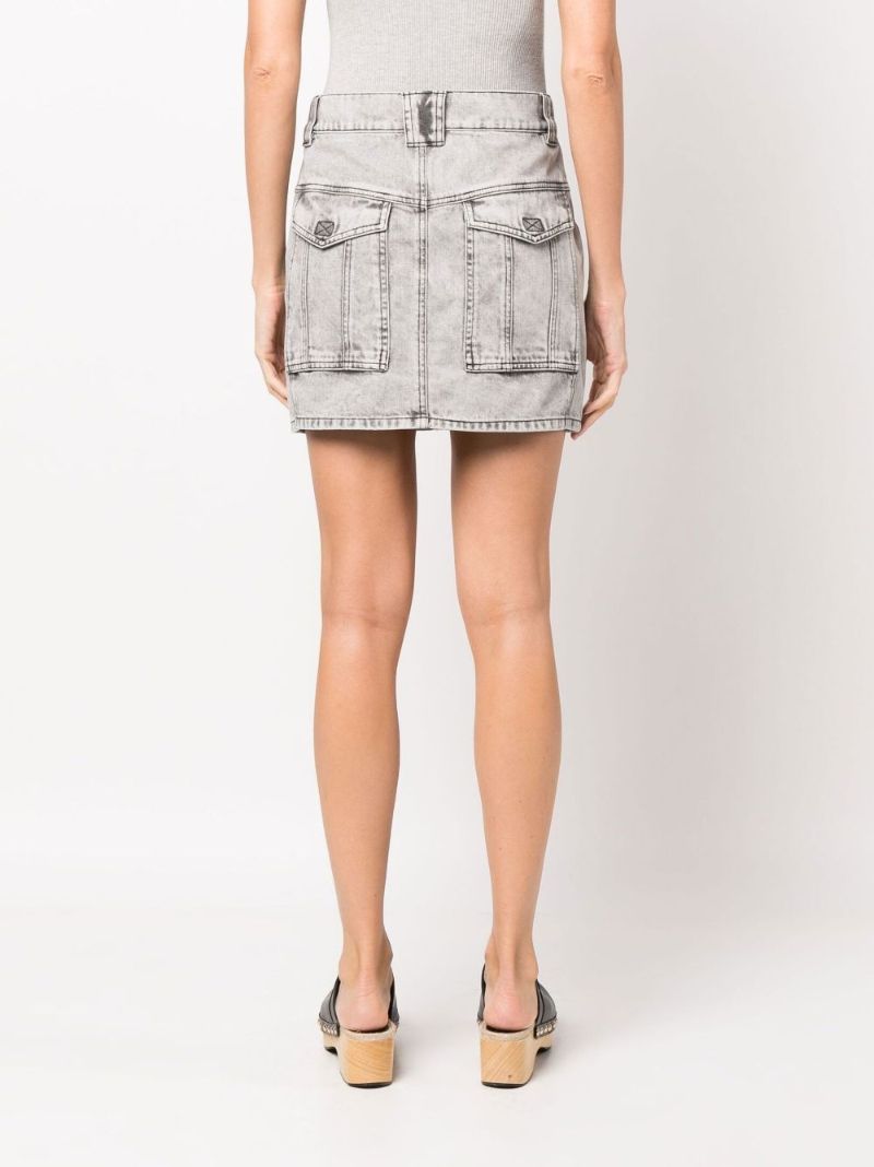 Grey Vicson Denim Mini Skirt