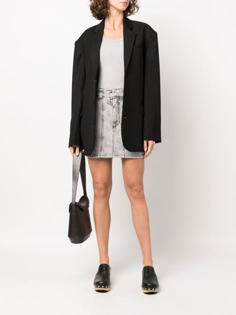 Grey Vicson Denim Mini Skirt