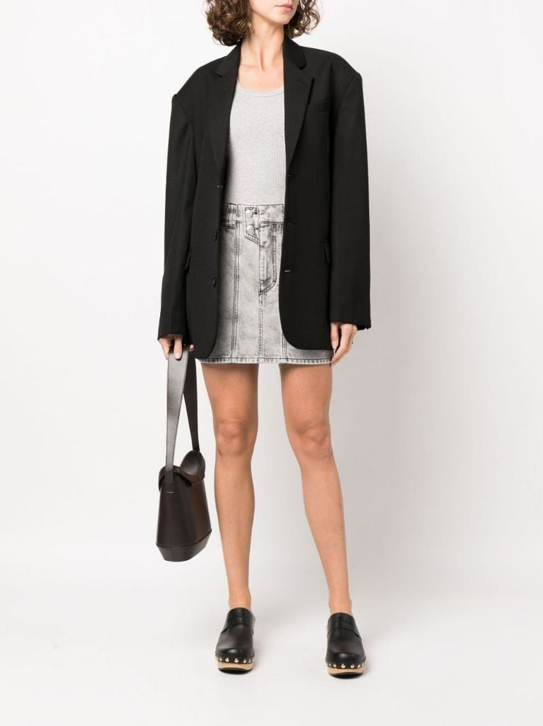 Grey Vicson Denim Mini Skirt