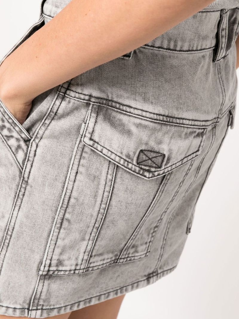 Grey Vicson Denim Mini Skirt