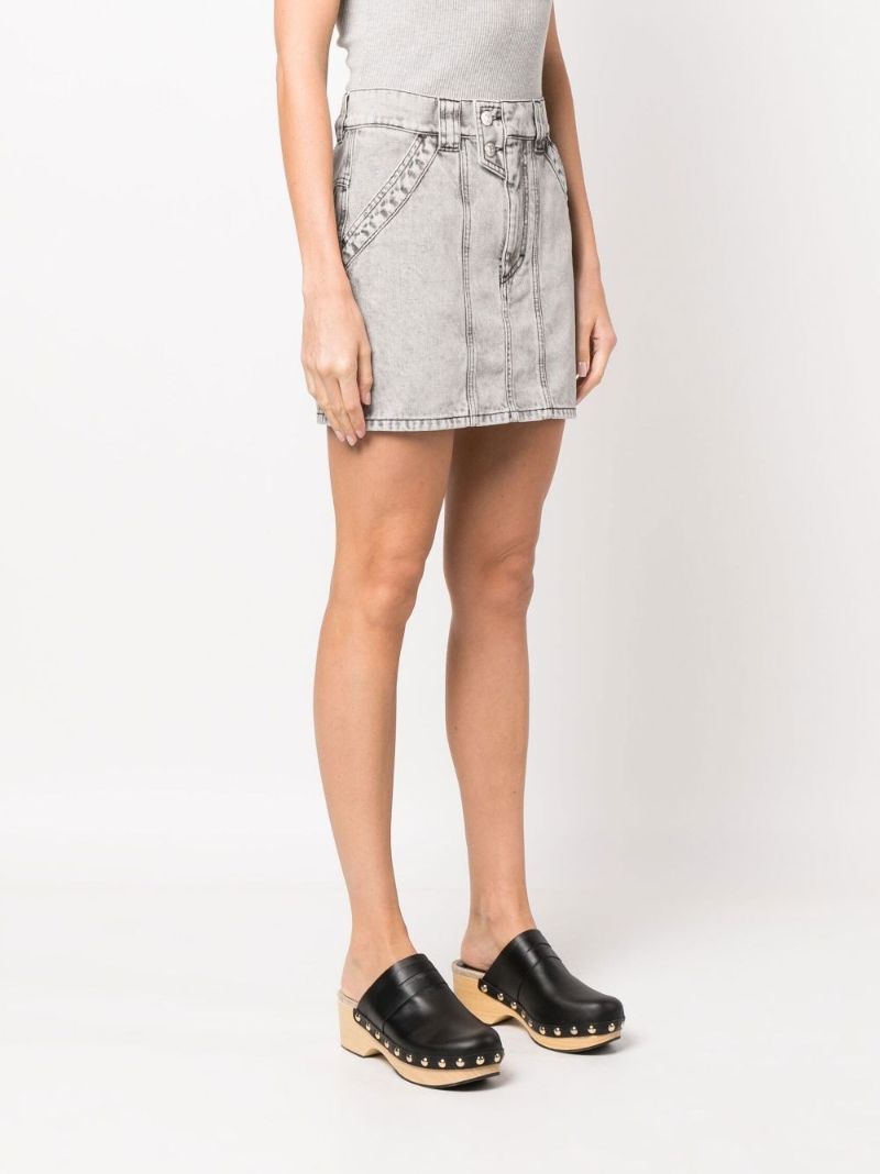 Grey Vicson Denim Mini Skirt