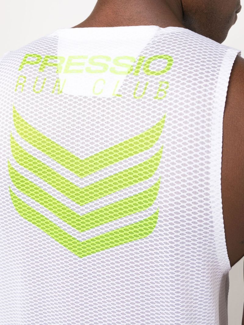 White Arahi Logo Print Running Vest
