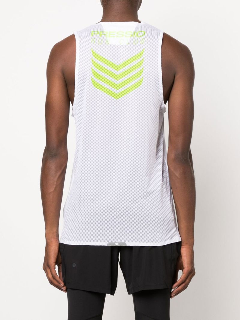 White Arahi Logo Print Running Vest