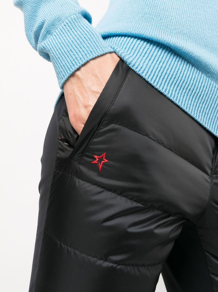 Black Padded Straight-leg Ski Trousers