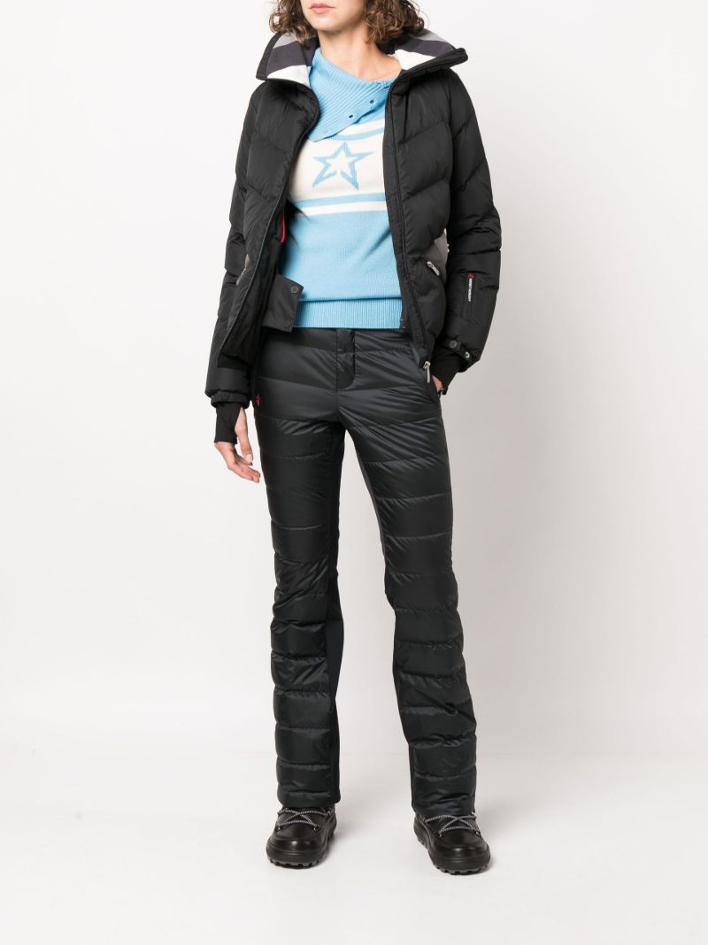 Black Padded Straight-leg Ski Trousers