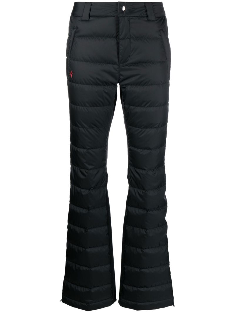 Black Padded Straight-leg Ski Trousers