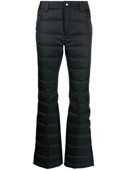Black Padded Straight-leg Ski Trousers