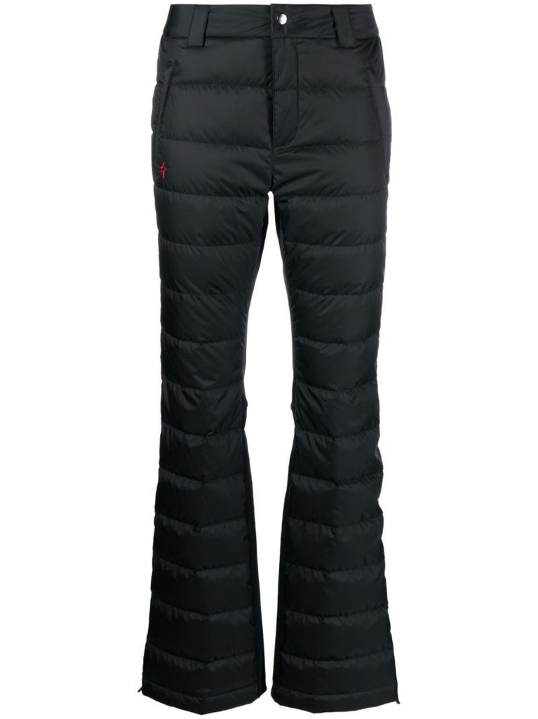 Black Padded Straight-leg Ski Trousers
