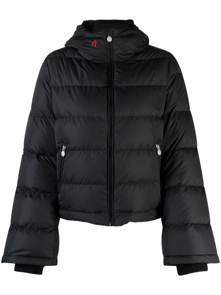 Black Polar Flare Down Ski Jacket