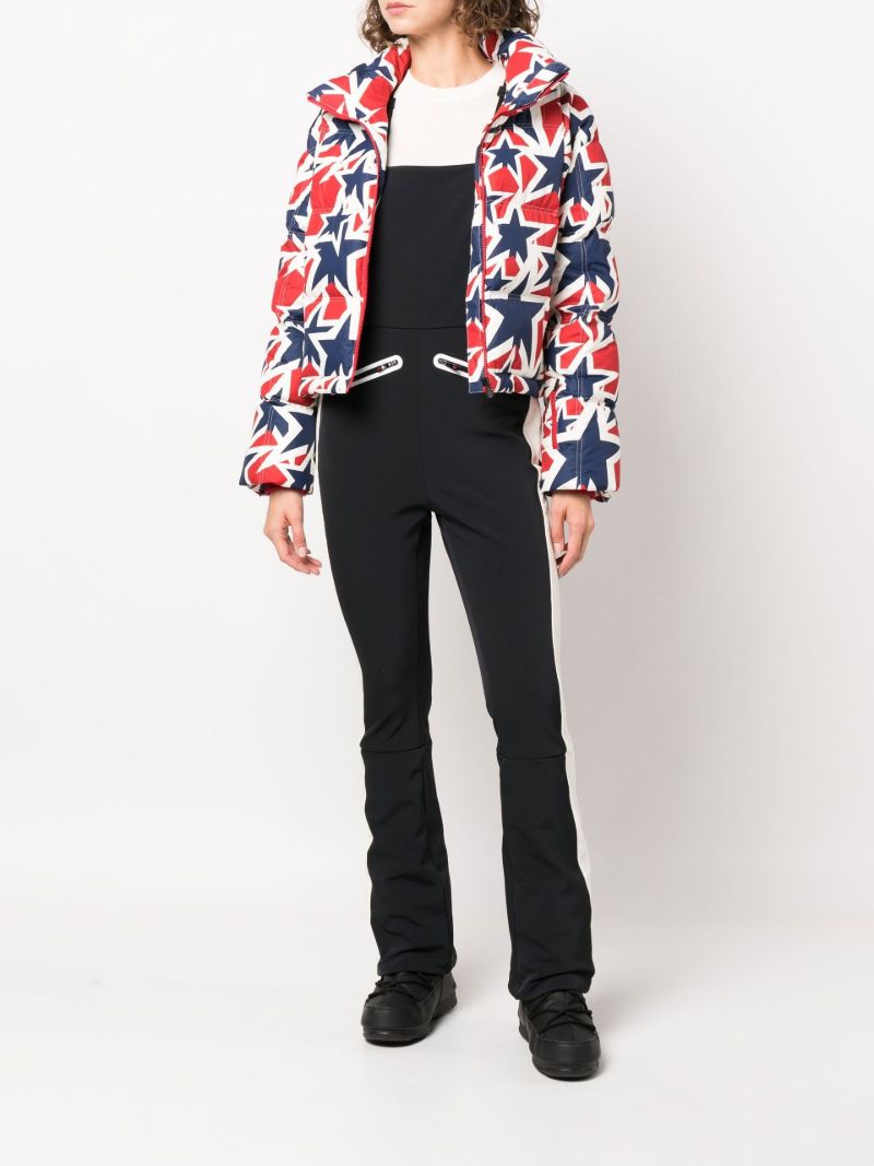 White Star Print Padded Ski Jacket