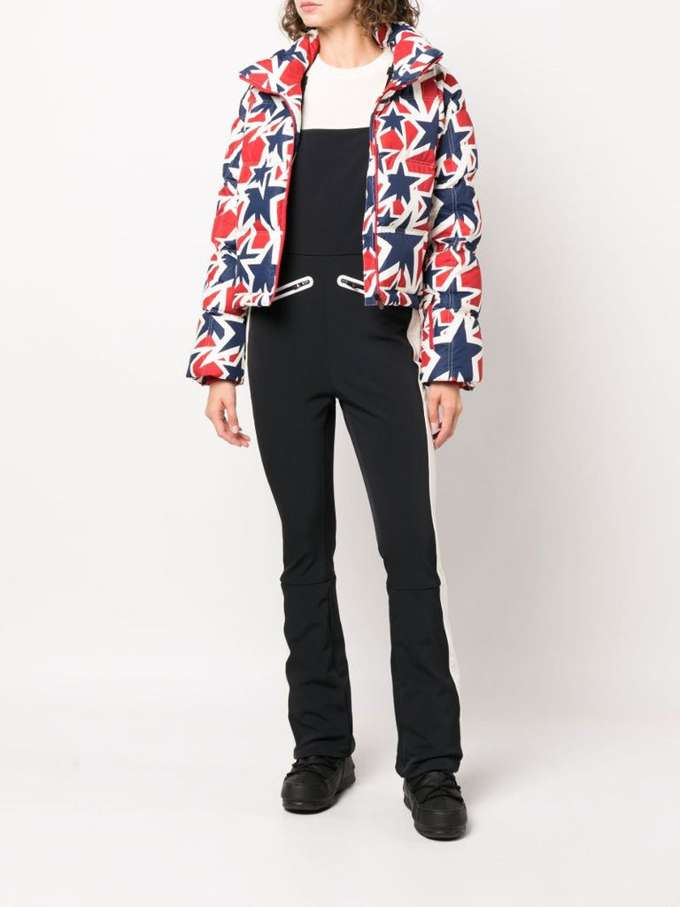 White Star Print Padded Ski Jacket