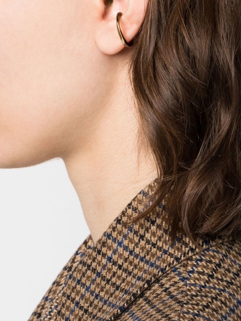 Gold-tone Minimal Twist Huggie Earring