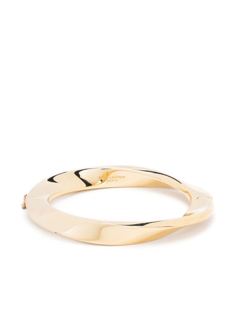 Gold-tone Deco Twist Bangle