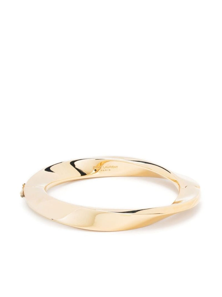 Gold-tone Deco Twist Bangle