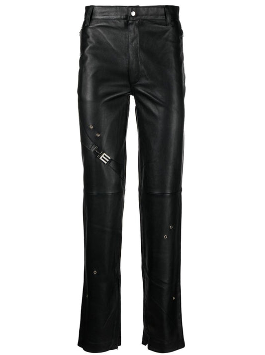 Black Secluse Leather Trousers