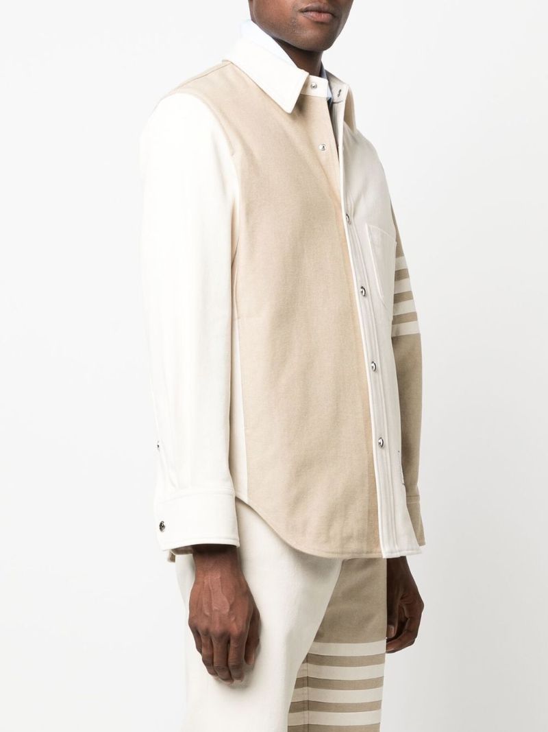 Neutral Fun-mix 4-bar Stripe Denim Shirt